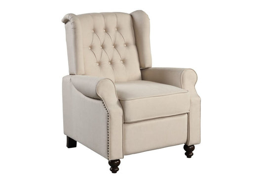 Beige Recliner Chair | Microfiber Club Recliner Chair | FyerWorld